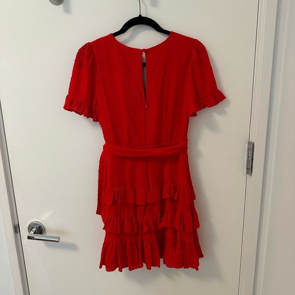 Red mini dress ruffle - Picture 5 of 5
